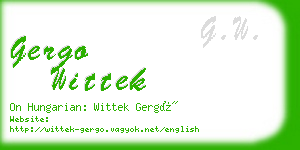 gergo wittek business card